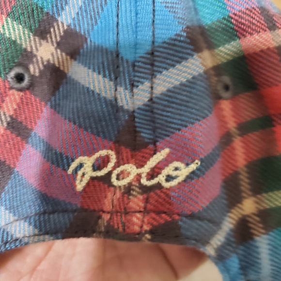 Sold. Polo Ralph Lauren Plaid Twill Madras Varsity "P" Patch Logo hat - Picture 5 of 16